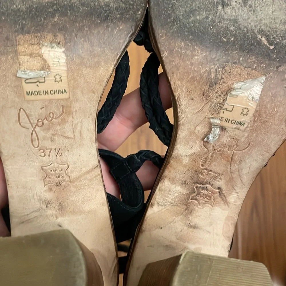 3 for $25! JOIE Banji Sandals Black Women’s Sz 37.5 / 7‎ - Picture 4 of 10